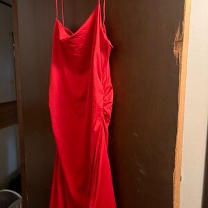 H&M Vibrant Red Strapless Dress